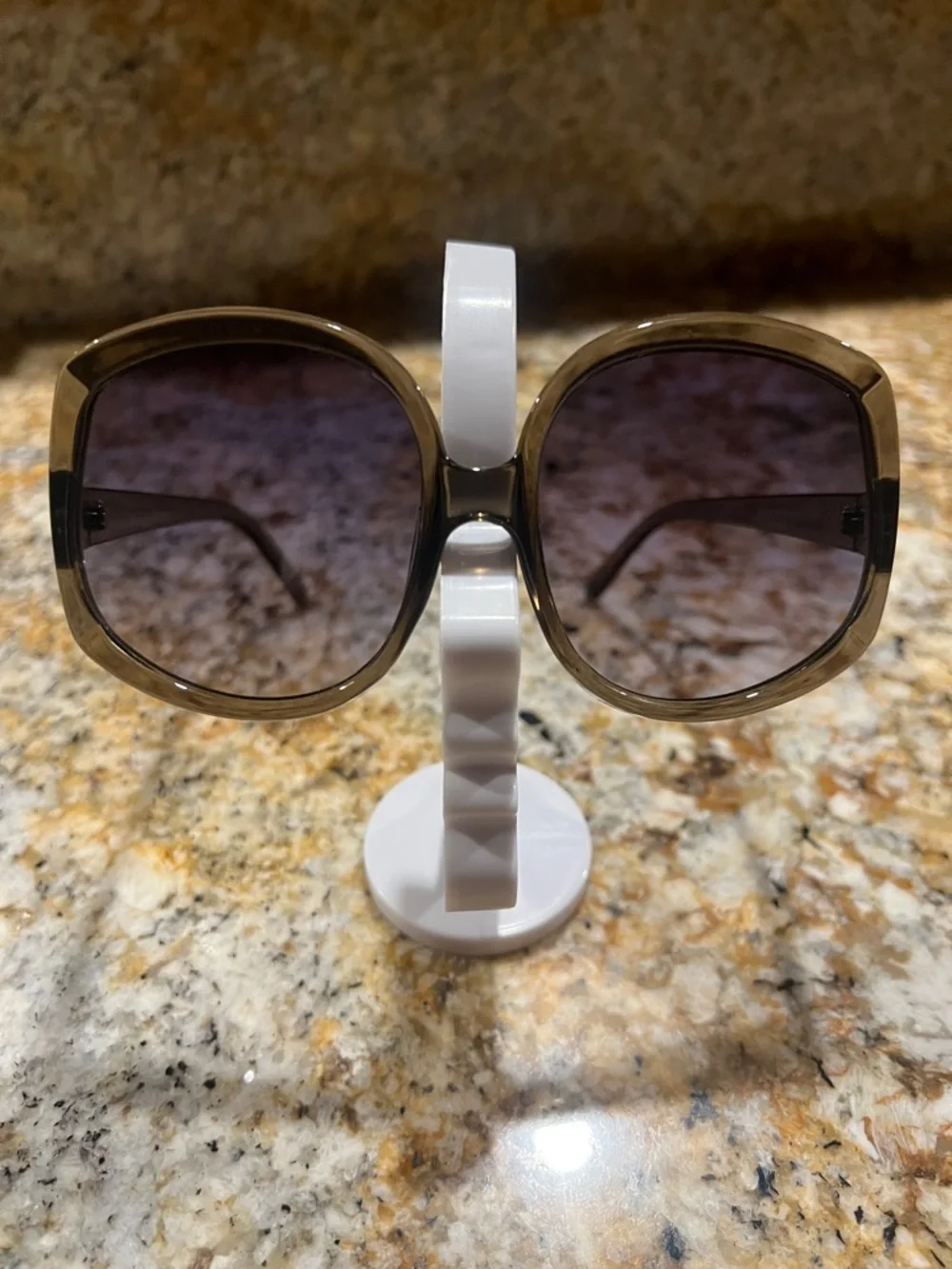 Oversized Square Sunglasses - Smoky Gray Frames with Gradient Lenses